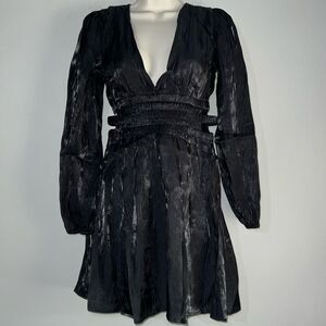 Heart and Heels Black Long Sleeve Cocktail Party Night Out Dress Sz Small